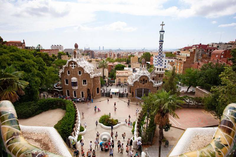 Barcelona's iconic Park Güell, designed by famous Spanish architect Antoni Gaudí. Photo by Kira Walker