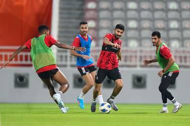 UAE football team training. Photo: UAE FA