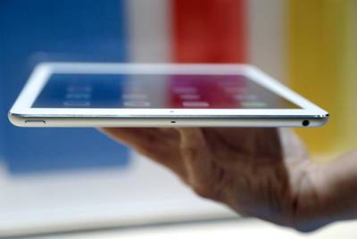 Apple is said to be readying a new iPad which will have a larger screen than the iPad Air. Marcio Jose Sanchez / AP Photo