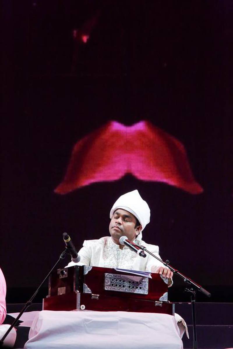 A?R Rahman performing in Dubai. Courtesy Purple Vogue Events