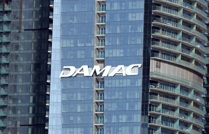 Dubai, United Arab Emirates - Reporter: N/A. News. Stock. General view of a Damac sign. Monday, June 22nd, 2020. Jumeriah, Dubai. Chris Whiteoak / The National