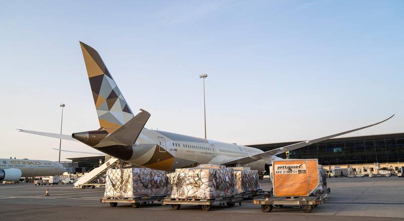 The businesses that will be transferred to the new platform include Etihad Airport Services Cargo, Etihad Engineering, Etihad Airport Services Ground, Etihad Aviation Training, Etihad Secure Logistics and Etihad Technical Training. Photo: Etihad