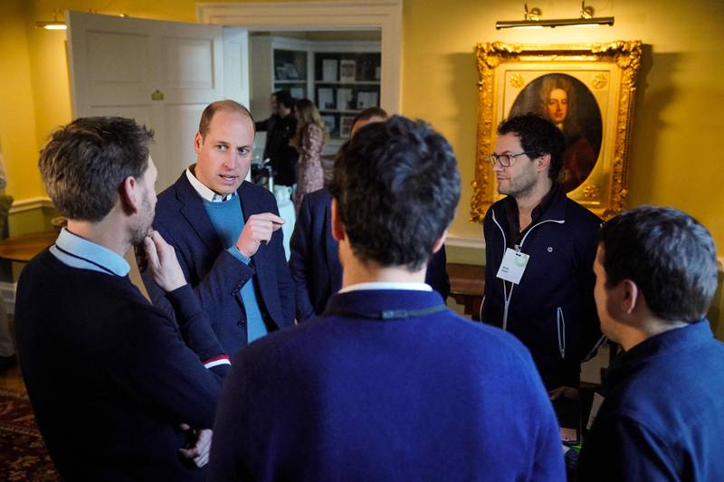 Prince William asked each of the finalists what he could do to help them. AFP