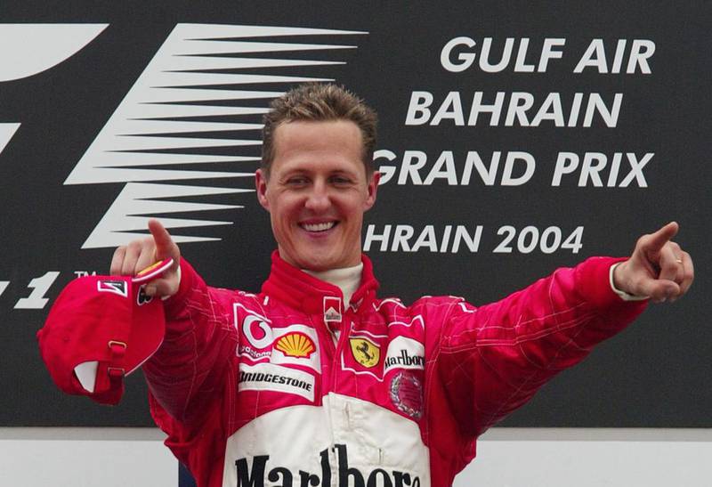 Michael Schumacher, 1994-95; 2000-04: The most successful driver in F1 history and the only man to have won back-to-back titles twice. The German won with Benetton in 1994 and 1995, then, after a spell of near misses at Ferrari, he went on an unprecedented run to win five championships in a row with the Italian team between 2000 and 2004, winning 48 of the 85 races during that period to underline his dominance. (Photo: Rabih Moghrabi / AFP)