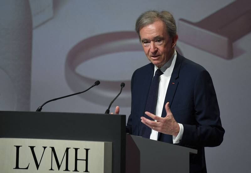 Bernard Arnault, 73, is chairman and chief executive of LVMH, which owns 70 fashion and beauty brands including Louis Vuitton. He’s worth $186.2bn.  AFP