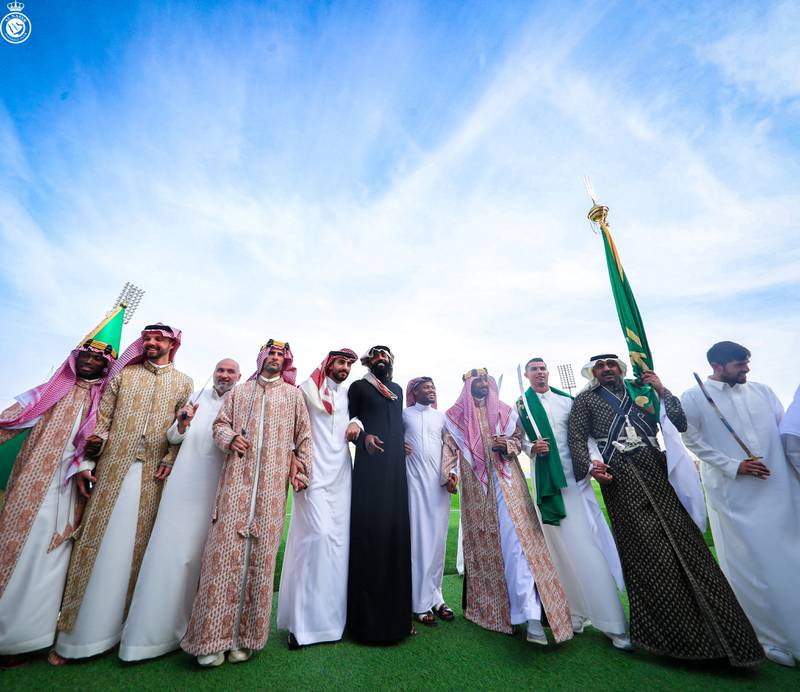 Cristiano Ronaldo celebrates Saudi Arabia's Founding Day wearing local traditional clothes. Reuters