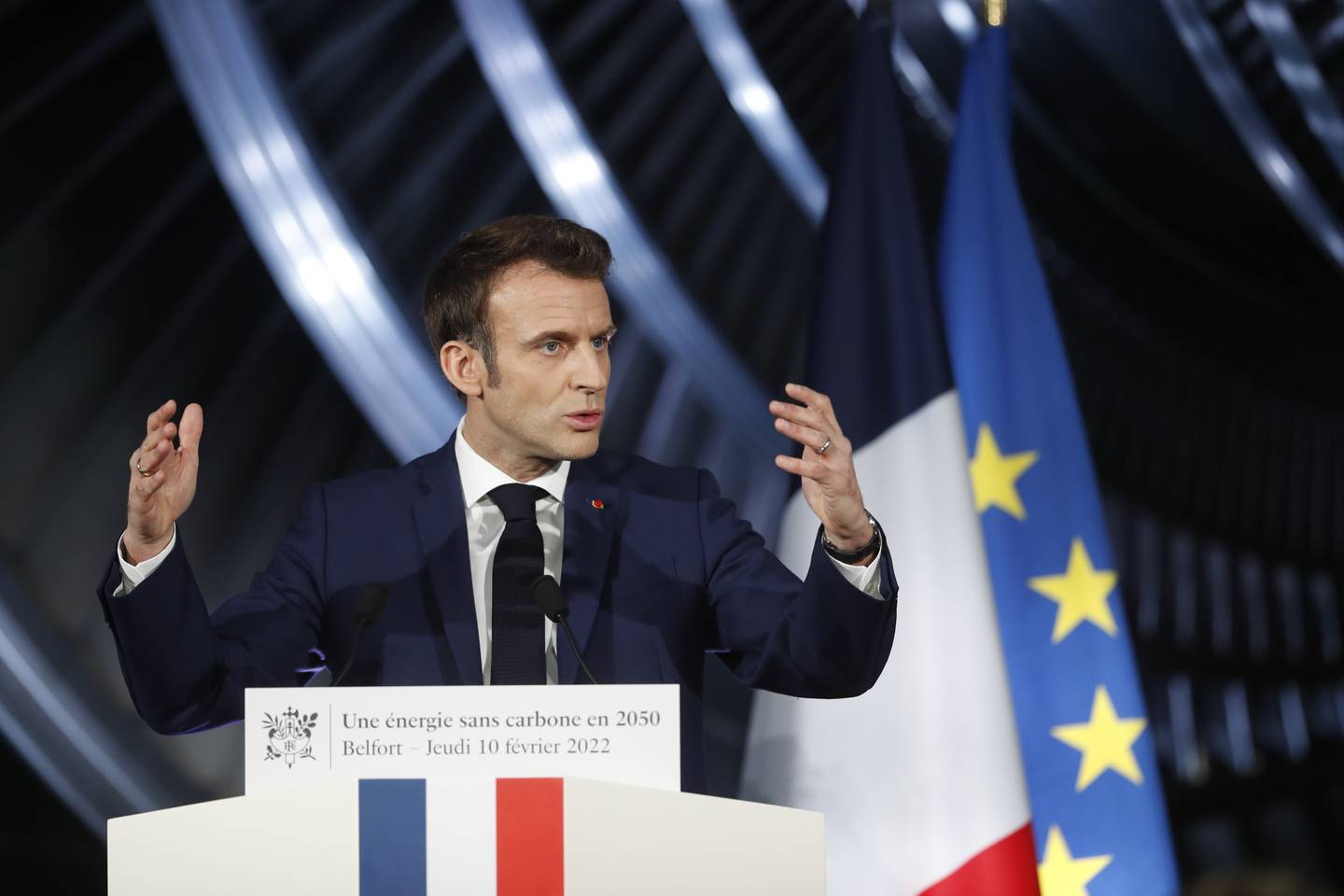 Der französische Präsident Emmanuel Macron will, dass Frankreich seinen Nuklearsektor ausbaut.  AP