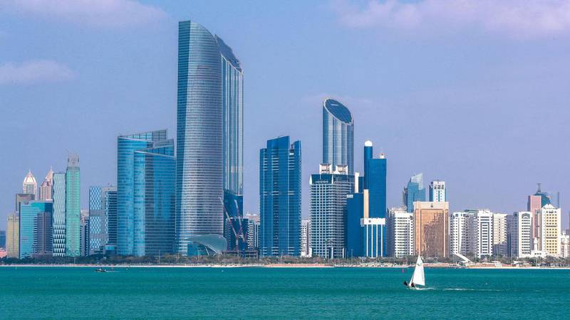 Abu Dhabi’s skyline has changed dramatically since the dirham was launched. The UAE’s capital is featured on the Dh1,000 note. Chris Whiteoak / The National