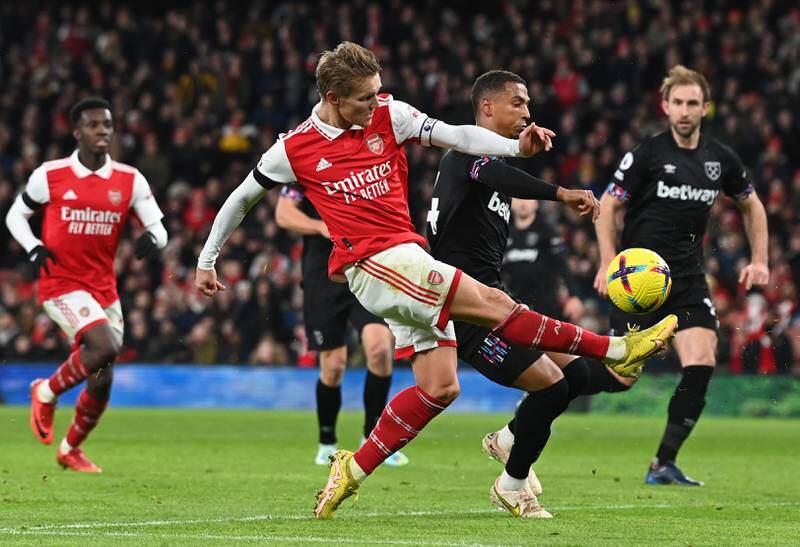 CM: Martin Odegaard (Arsenal). Is there a better playmaker in the Premier League (not named Kevin De Bruyne) at present? Odegaard has elevated his game to a new level since taking the captain’s armband and provided two assists in the 3-1 win against West Ham. EPA