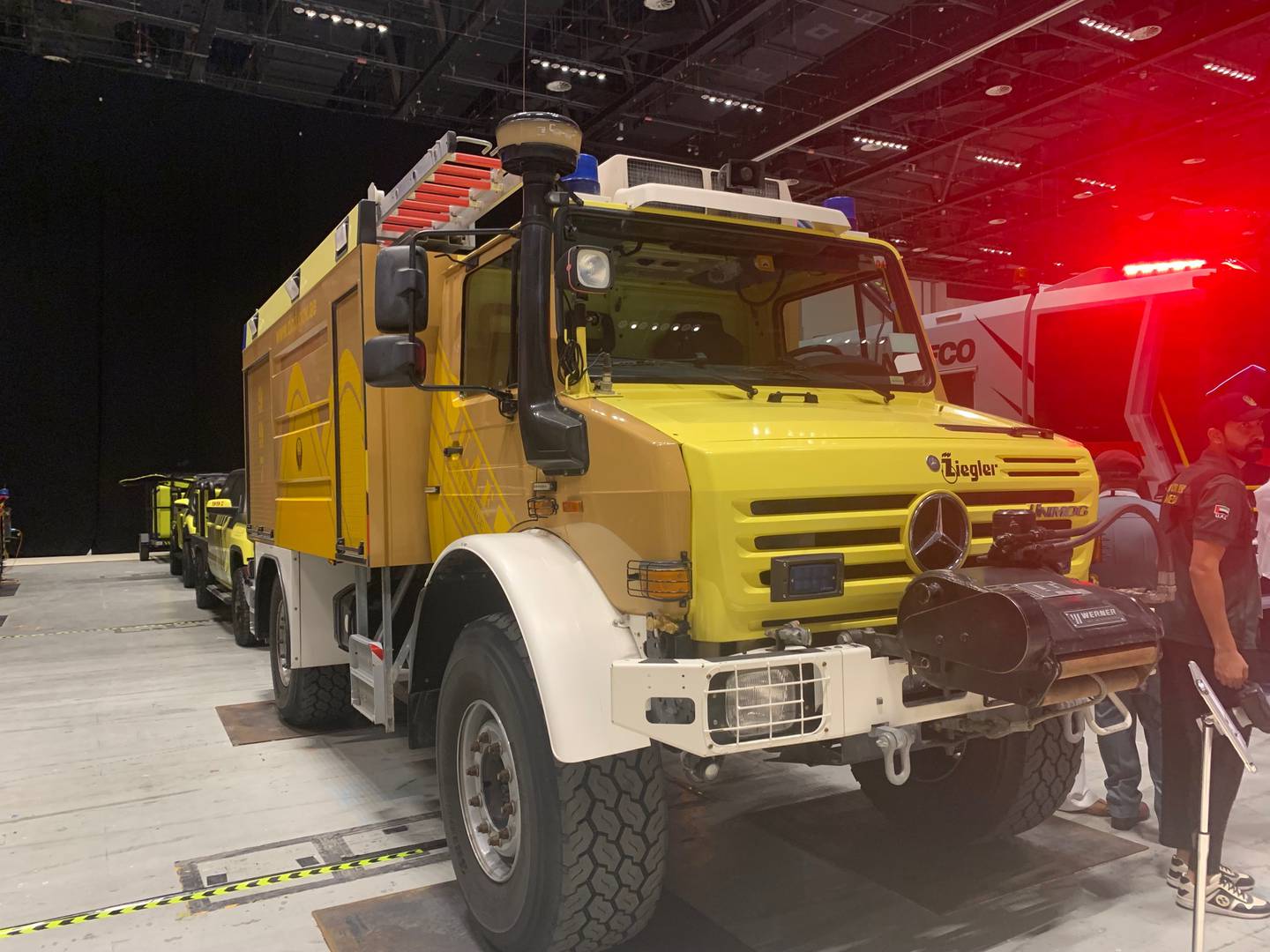 Dubai Civil Defence has also bought two Mercedes-Benz Unimog lorries, 4x4s with off-road capability, to help with rescue missions. Photo: Ali Al Shouk / The National