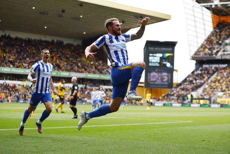 Wolves 0 Brighton 3 (Mac Allister pen 42', Trossard 70', Bissouma 86'). Wolves' European hopes took a severe blow after they were blown away by Brighton as Bruno Lage's men registered only one shot on target, in the  85th minute. Lage said: "I need to understand who wants to go to war ... We didn't come to play. We came to watch Brighton play. It was the worst performance since the first day."