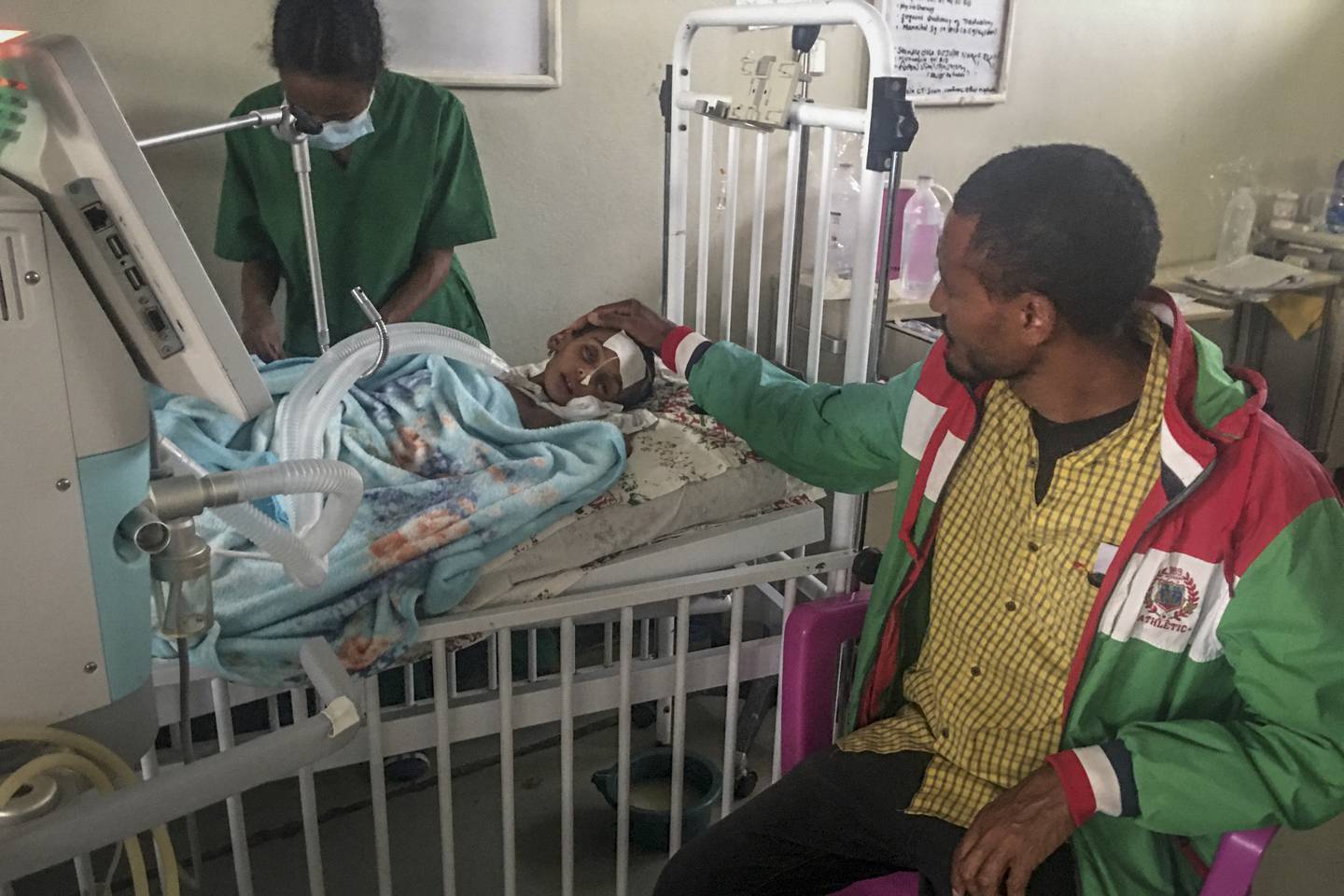 Doctors at the Ayder Referral Hospital in Mekele, in the Tigray region of northern Ethiopia, say patients are dying as medics face shortages of life-saving drugs and oxygen.  AP Photo