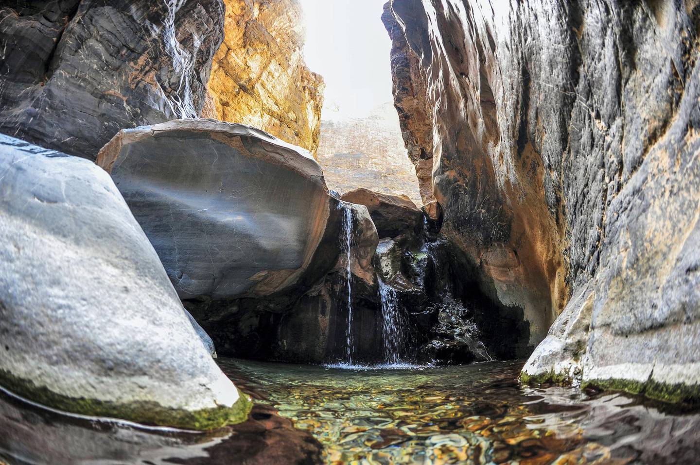 North of Nizwa, Snake Canyon Snake Gorge Canyon (Wadi Bani Awf) is one of the best places for outdoor adventurers in Oman.