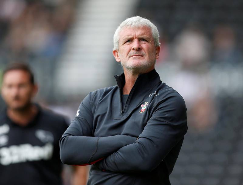 FILE PHOTO: Soccer Football - Pre Season Friendly - Derby County v Southampton - Pride Park, Derby, Britain - July 21, 2018   Southampton manager Mark Hughes during the match    Action Images via Reuters/Ed Sykes/File Photo