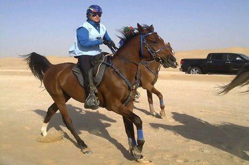 Fatma Al Marri competing at the Qatar International Equestrian Festival on February 25. Courtesy Fatma Al Marri