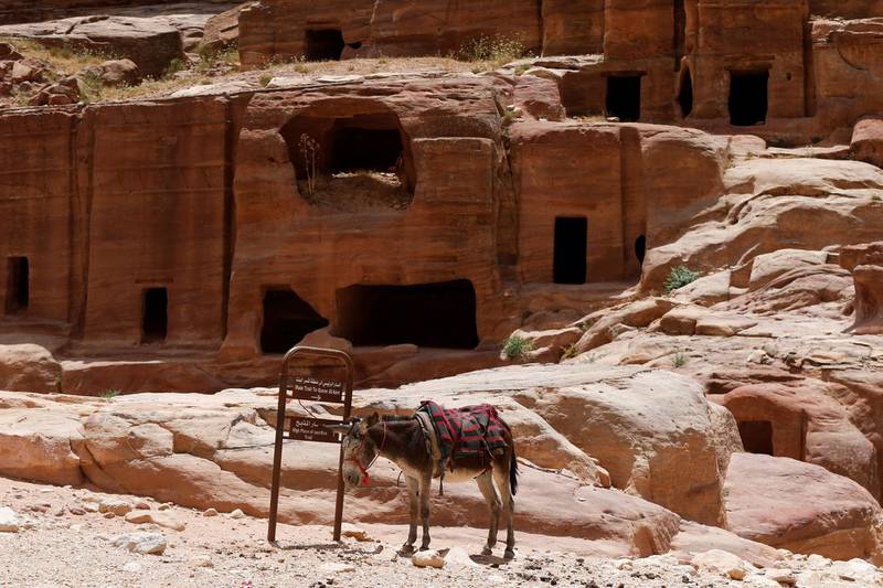 The ancient city of Petra is seen empty of tourists after the government closed all tourist facilities in Jordan. Reuters