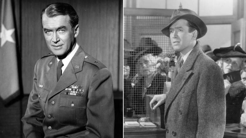Oscar-winning 'It's a Wonderful Life' actor James Stewart flew 20 combat missions during the Second World War and was awarded the French honour of the Croix de Guerre. Photo: US Air Force, RKO Radio Pictures