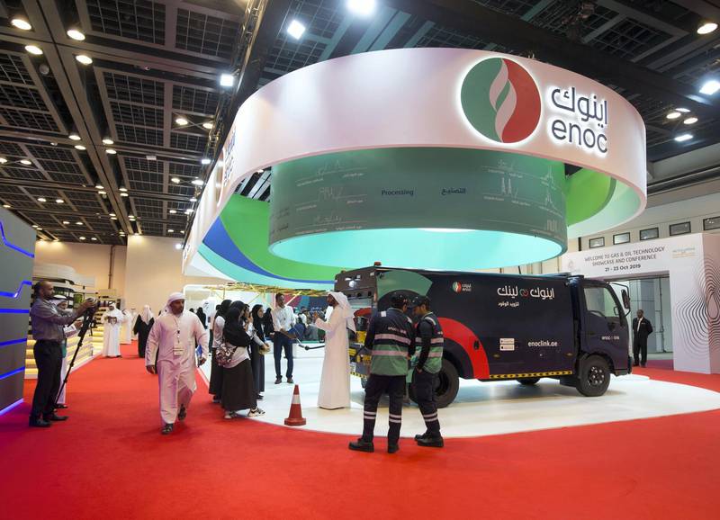Dubai, United Arab Emirates - ENOC stand at WETEX, Dubai International Convention and Exhibition Centre.  Leslie Pableo for The National for Jennifer Ghana's story