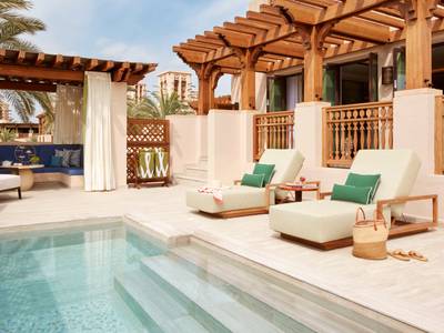 Each of the villas comes with a spacious terrace and private pool. Photo: Jumeirah