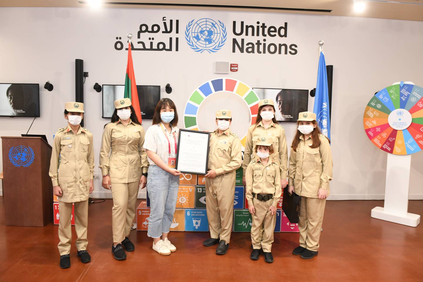 Children take part in Dubai Police's Safety Ambassadors programme that aims to teach children about abuse and how to report it. Photo: Dubai Police.