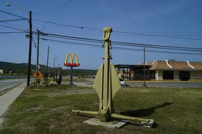 A McDonald's arch at US Naval Station Guantanamo Bay.