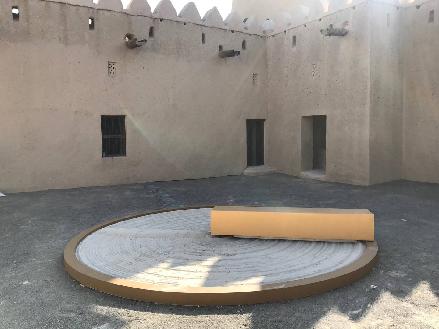 Nasser Al Salem's installation, Yuheb, is on display at Al Ain's Al Jahili Fort. Courtesy Abu Dhabi Art