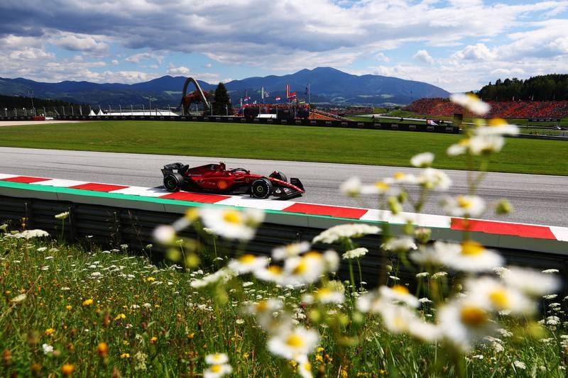 Charles Leclerc of Ferrari at the Red Bull Ring. Getty