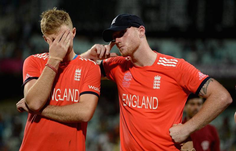 England's Joe Root and Ben Stokes after the match. Getty