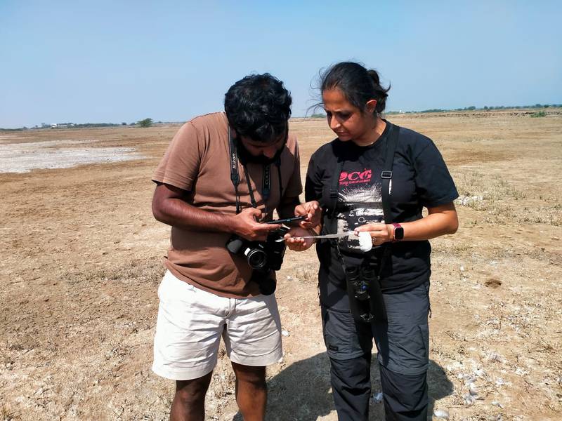 Munshi, right, has now put her architecture career on hold to devote all her time to set up bird museums and more libraries across India.