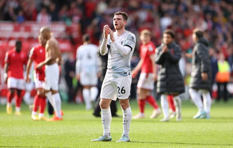 Andy Robertson - 5. The Scot had enough possession but could not generate much threat. He had an unusually quiet afternoon. Getty
