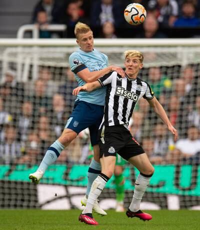 Ben Mee 7: Lucky not to pick up first-half booking for going through back of Guimaraes. The Bees defender limped off injured in second half after a was had been a very good performance at St James’ Park. EPA