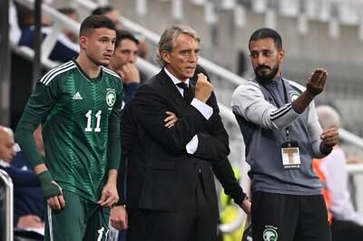 Saudi Arabia manager Roberto Mancini during the match against Costa Rica. Getty