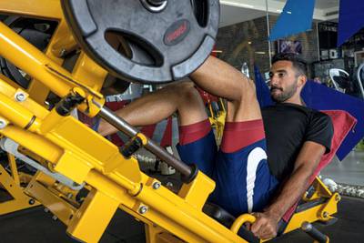 Nour Hadid trains at The Université Antonine gym, Beirut, Lebanon. (Matt Kynaston)