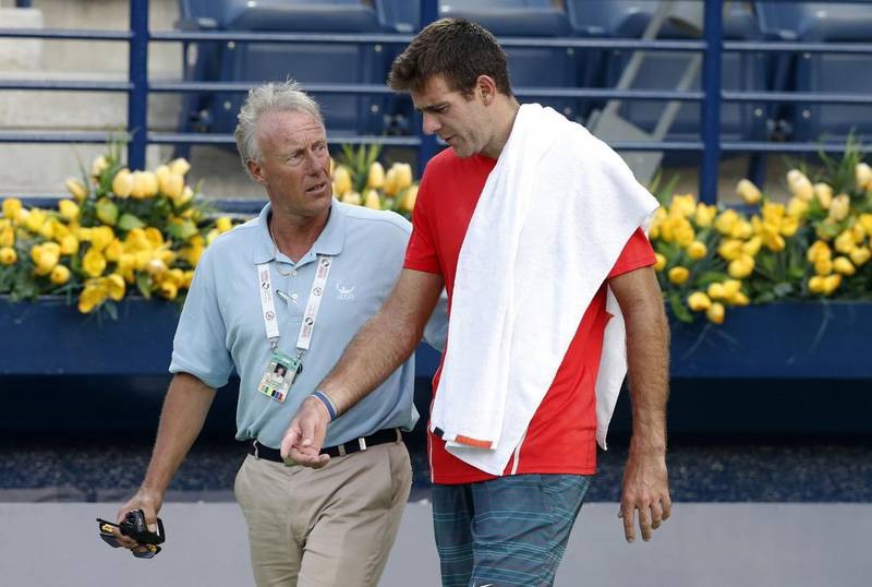 Juan Martin Del Potro, leaving the court in Dubai on Tuesday, has struggled with wrist injuries for a long time. Faisal Al Nasser / Reuters