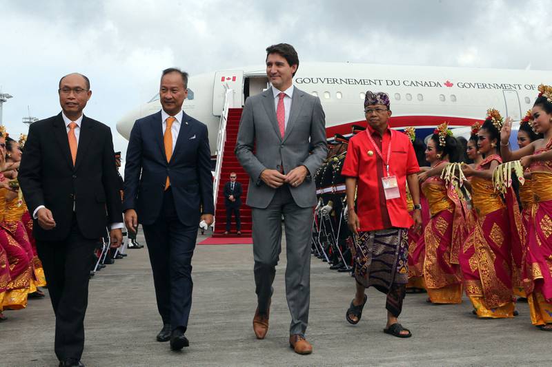 Canada's Prime Minister Justin Trudeau arrives. AFP