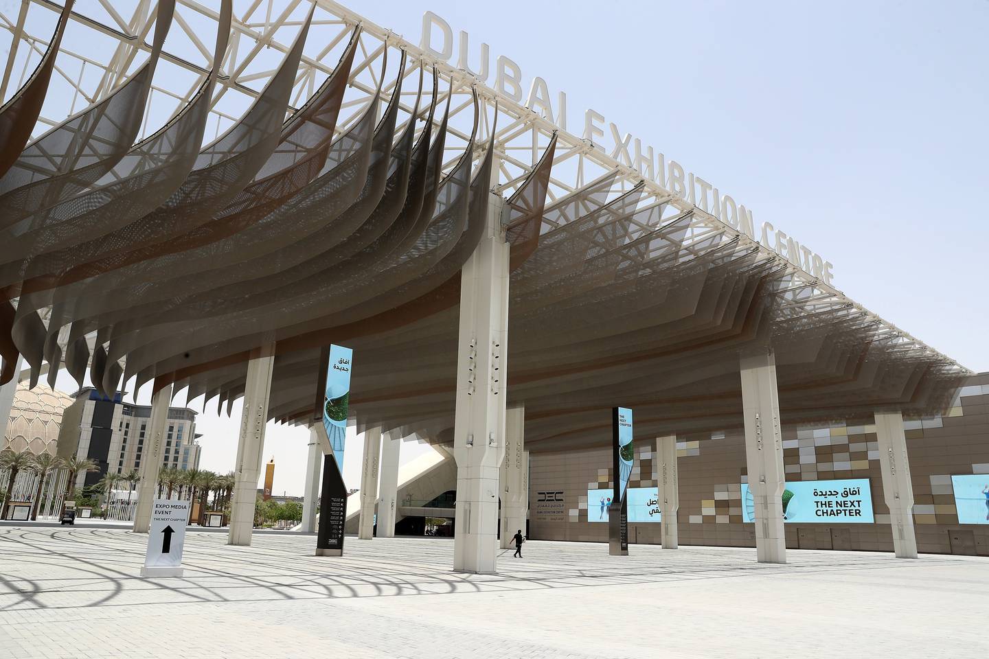 Dubai Exhibition Centre will remain part of the vast Dubai South site. 
Pawan Singh / The National