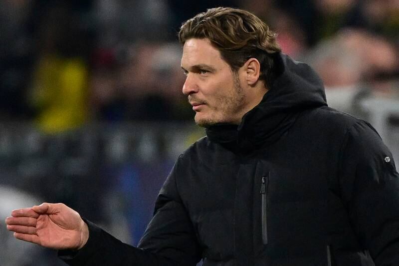 Dortmund coach Edin Terzic on the sidelines. AFP