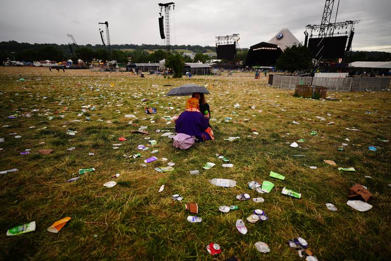 On Monday morning festivalgoers packed up and left Glastonbury, after a weekend packed full of star performances. The crowd left quite a clear up job around the famous Pyramid Stage at Worthy Farm. PA