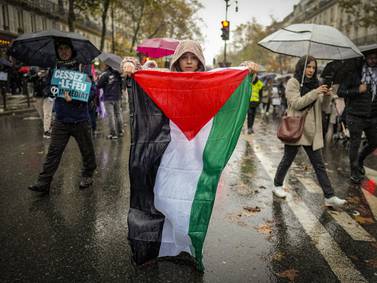 A pro-Palestinian rally in Paris last week. AP