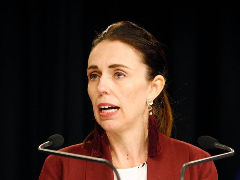 New Zealand Prime Minister Jacinda Ardern talks to the media Monday, Aug. 5, 2019, in Wellington, New Zealand. While abortions have been available in New Zealand for decades, the procedure is still regulated under the Crimes Act which came into force in 1961. Many say that presents unnecessary obstacles for women who are seeking abortions. (AP Photo/Nick Perry)