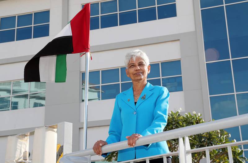 DUBAI, UNITED ARAB EMIRATES, December 8 – Celine Riberio, head of policy and compliance at the Gems Modern Academy Nad Al Sheba 3 in Dubai. She is from India and retiring this week after 34 years of service. (Pawan Singh / The National) For News/Online. Story by Anam