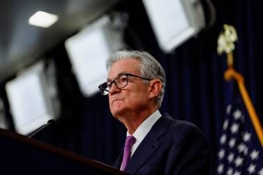 U. S.  Federal Reserve Chairman Jerome Powell takes questions from reporters during a press conference after the release of the Fed policy decision to leave interest rates unchanged, at the Federal Reserve in Washington, U. S, September 20, 2023.  REUTERS / Evelyn Hockstein