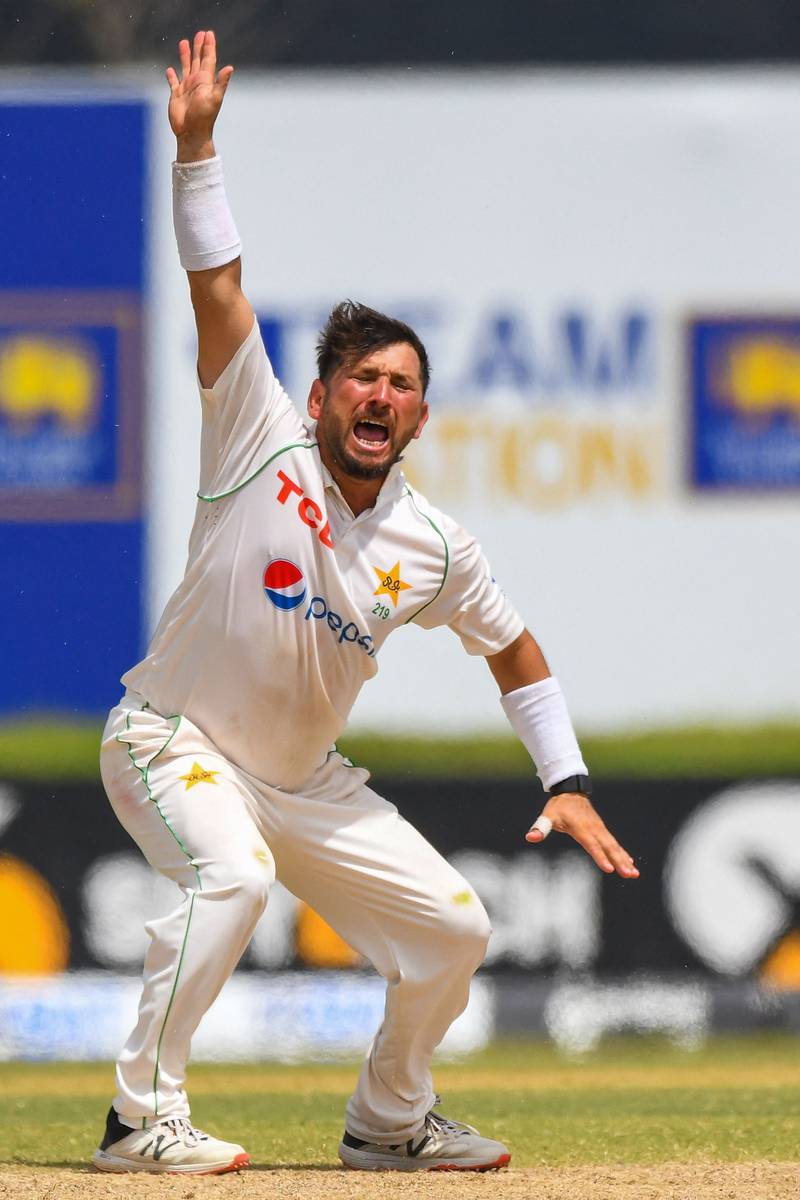 Pakistan's Yasir Shah picked up three wickets. AFP
