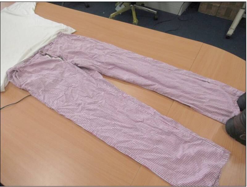 The chef's clothing that Daniel Khalife was wearing following his escape from HMP Wandsworth. PA