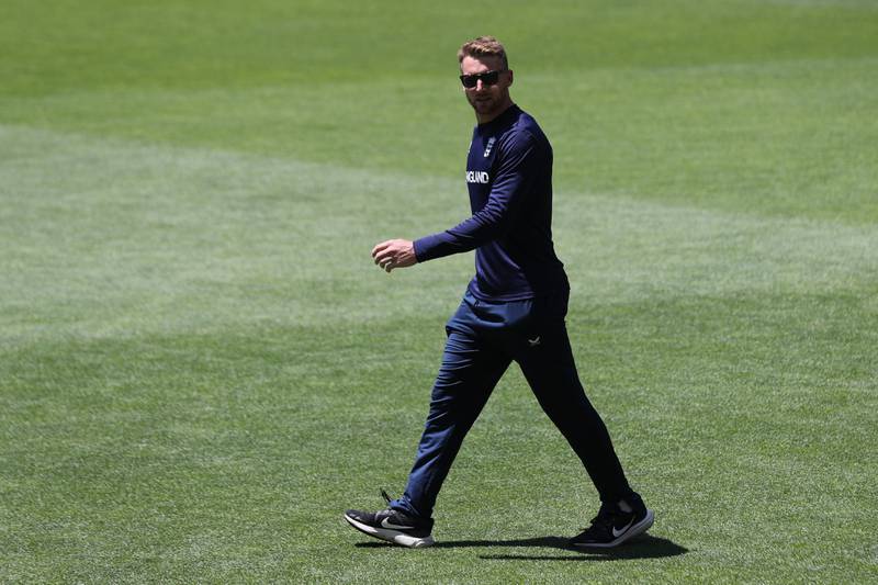 Jos Buttler attends a practice session at the Adelaide Oval. AFP