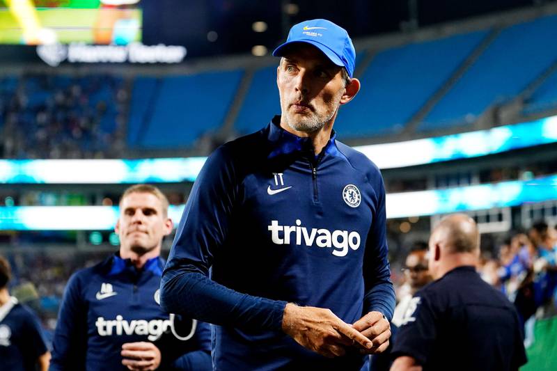 Chelsea manager Thomas Tuchel after the pre-season friendly match at Bank of America Stadium. Getty
