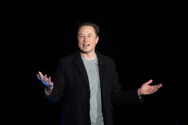 Elon Musk donated more than 5 million shares in the world’s most valuable car maker to a charity. AFP
