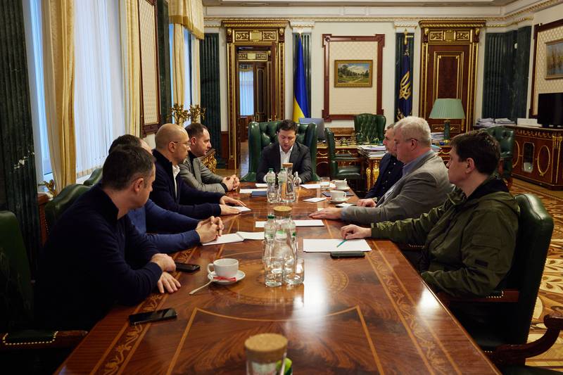 Ukrainian President Volodymyr Zelenskyy holds an urgent government meeting in Kiev to discuss the next step. AFP