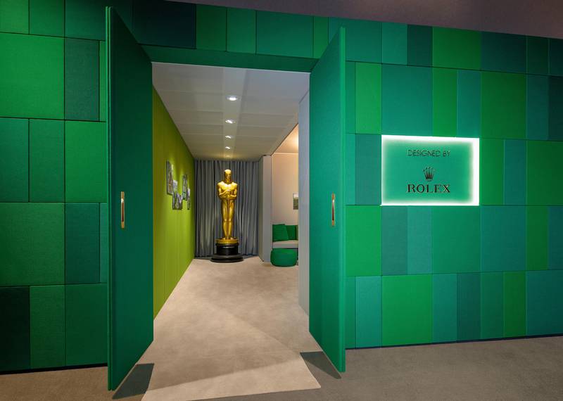 The Rolex Greenroom at the Oscars venue was inspired by nature and the rainforest. All photos: Rolex