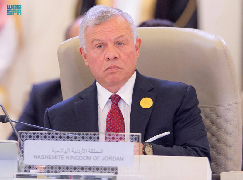 Jordan's King Abdullah II at the summit. Photo: Spa